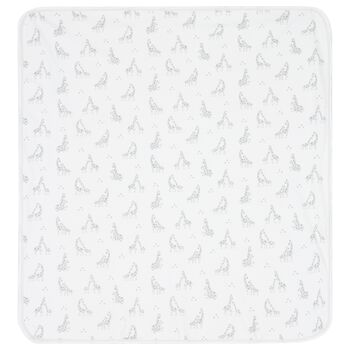 White & Grey Giraffe Baby Blanket