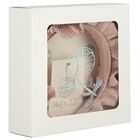 ربطة رأس  مطوية ومكشكشة باللون الوردي للبنات, 2, hi-res