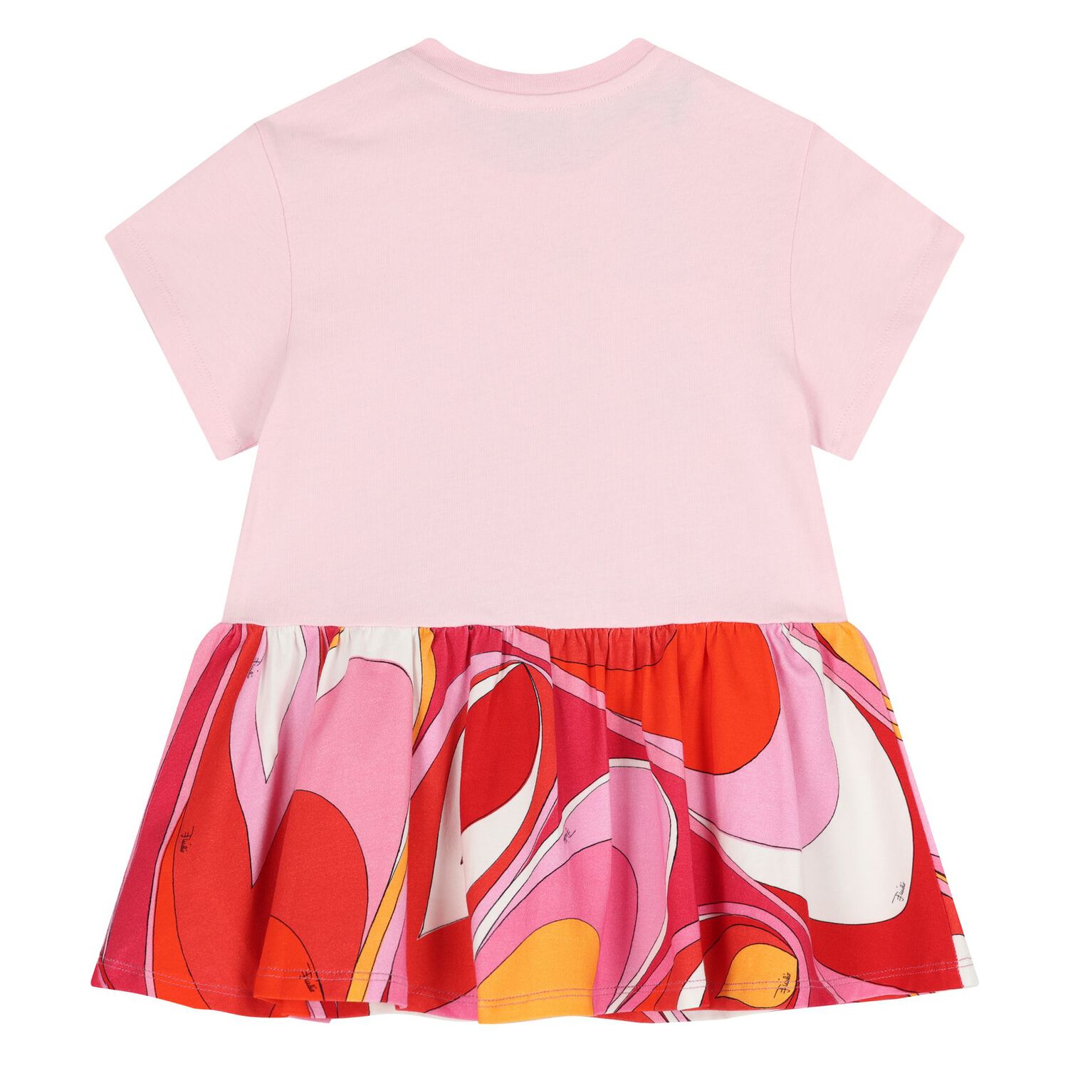 Younger Girls Pink Logo Dress, 2, hi-res