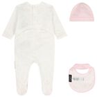 Baby Girls Pink & White Choupette Babygrow Gift Set, 1, hi-res