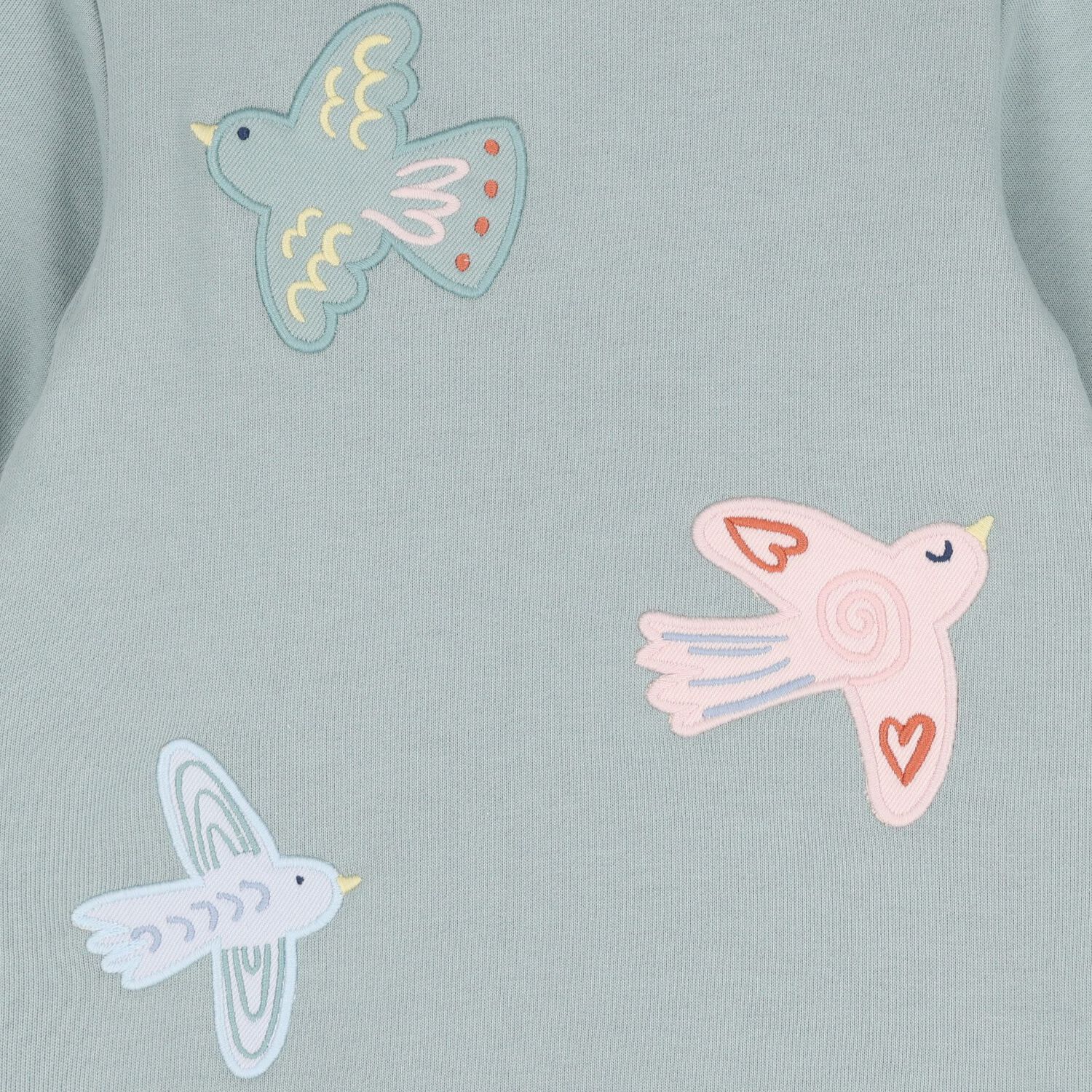 فستان طيور أخضر للفتيات الصغيرات, 1, hi-res