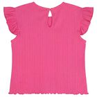 طقم تنورة بطبعة الزهور باللون الوردي للبنات , 1, hi-res