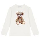 Girls Ivory & Black Teddy Bear Leggings Set, 1, hi-res