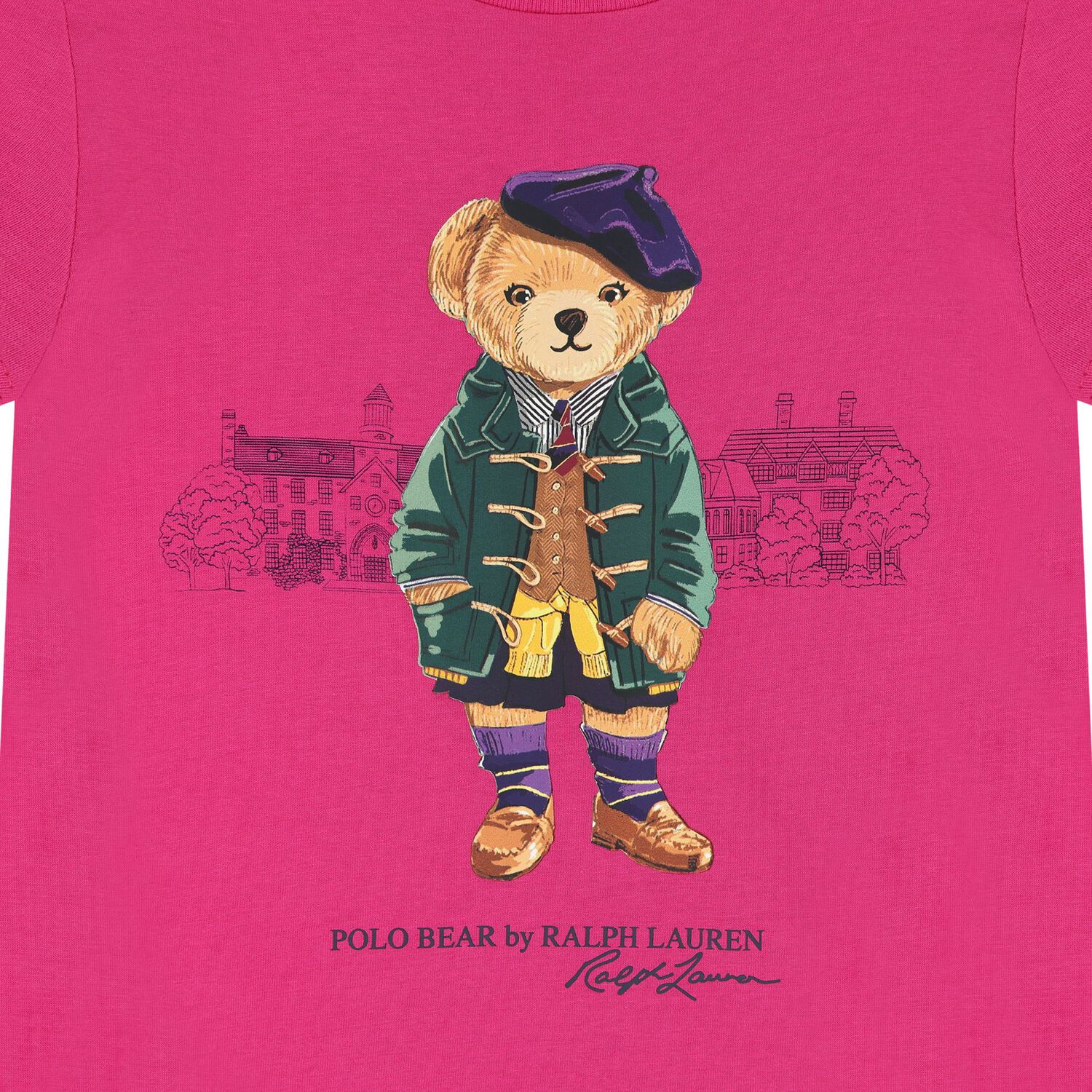 Girls Pink Polo Bear T-Shirt, 1, hi-res