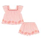 Younger Girls Coral Shorts Set, 1, hi-res