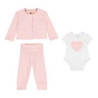 Baby Girls Pink Logo Tracksuit ( 3 Piece ), 1, hi-res
