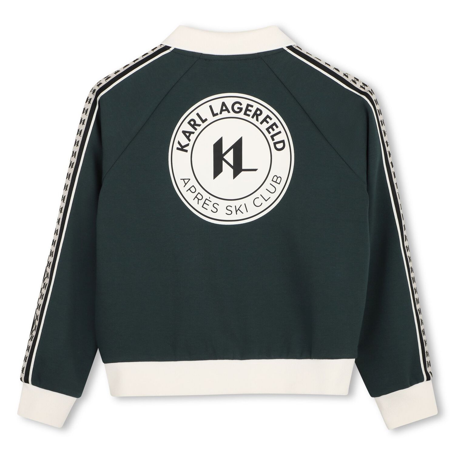 Boys Green Logo Zip Up Top, 1, hi-res