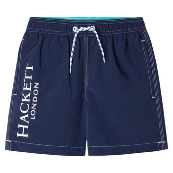 Boys Navy Nylon Swim Shorts