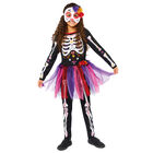 Girls Black Halloween Dia De Los Muertos Costume, 1, hi-res