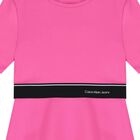 فستان بنات بالشعار باللون الزهري, 2, hi-res