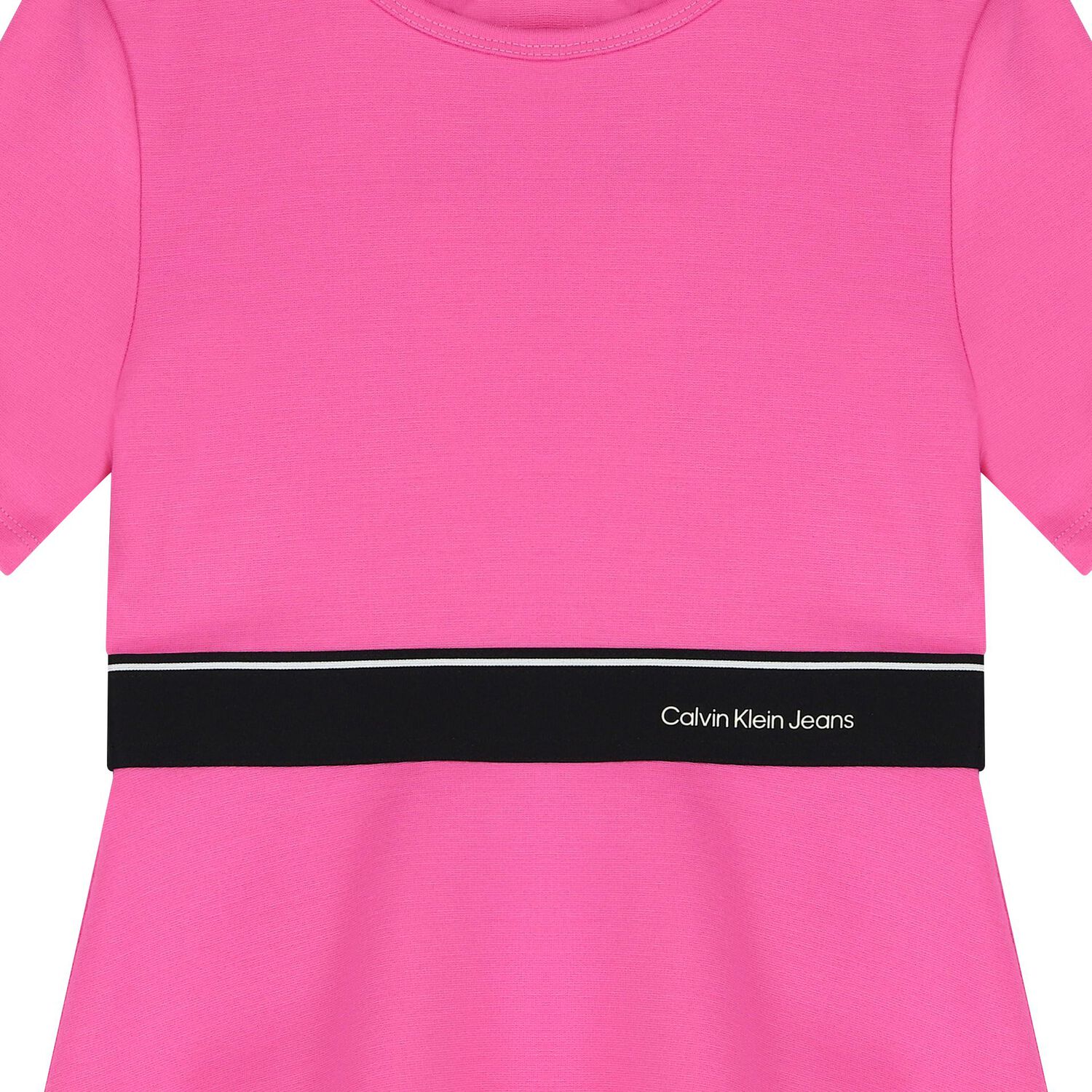 فستان بنات بالشعار باللون الزهري, 2, hi-res