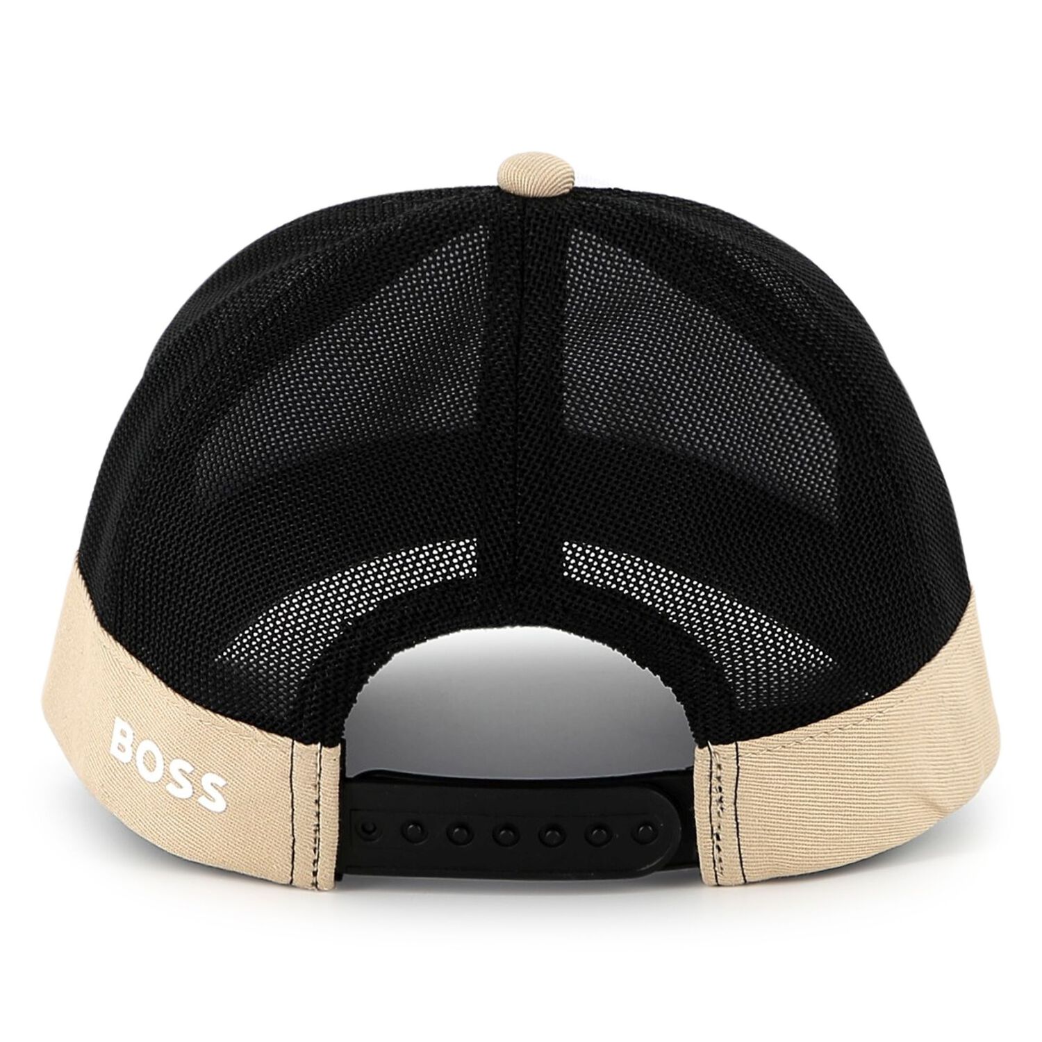 Boys White, Beige & Black Logo Cap, 1, hi-res