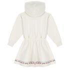 Girls White Festive Hooded Dress, 1, hi-res