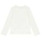 Girls Ivory Long Sleeve Top, 2, hi-res
