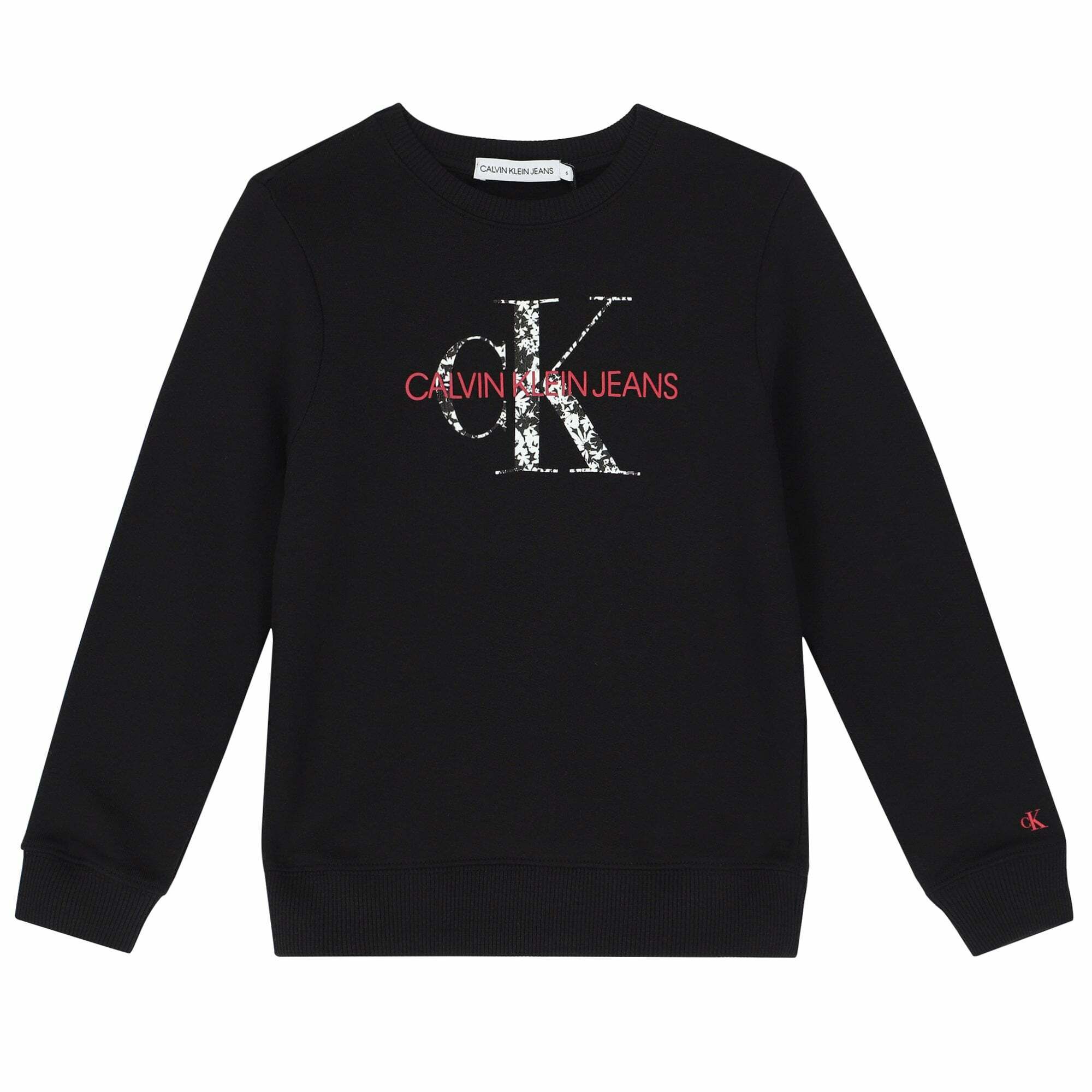 Calvin Klein Girls Black Logo Sweatshirt Junior Couture UAE