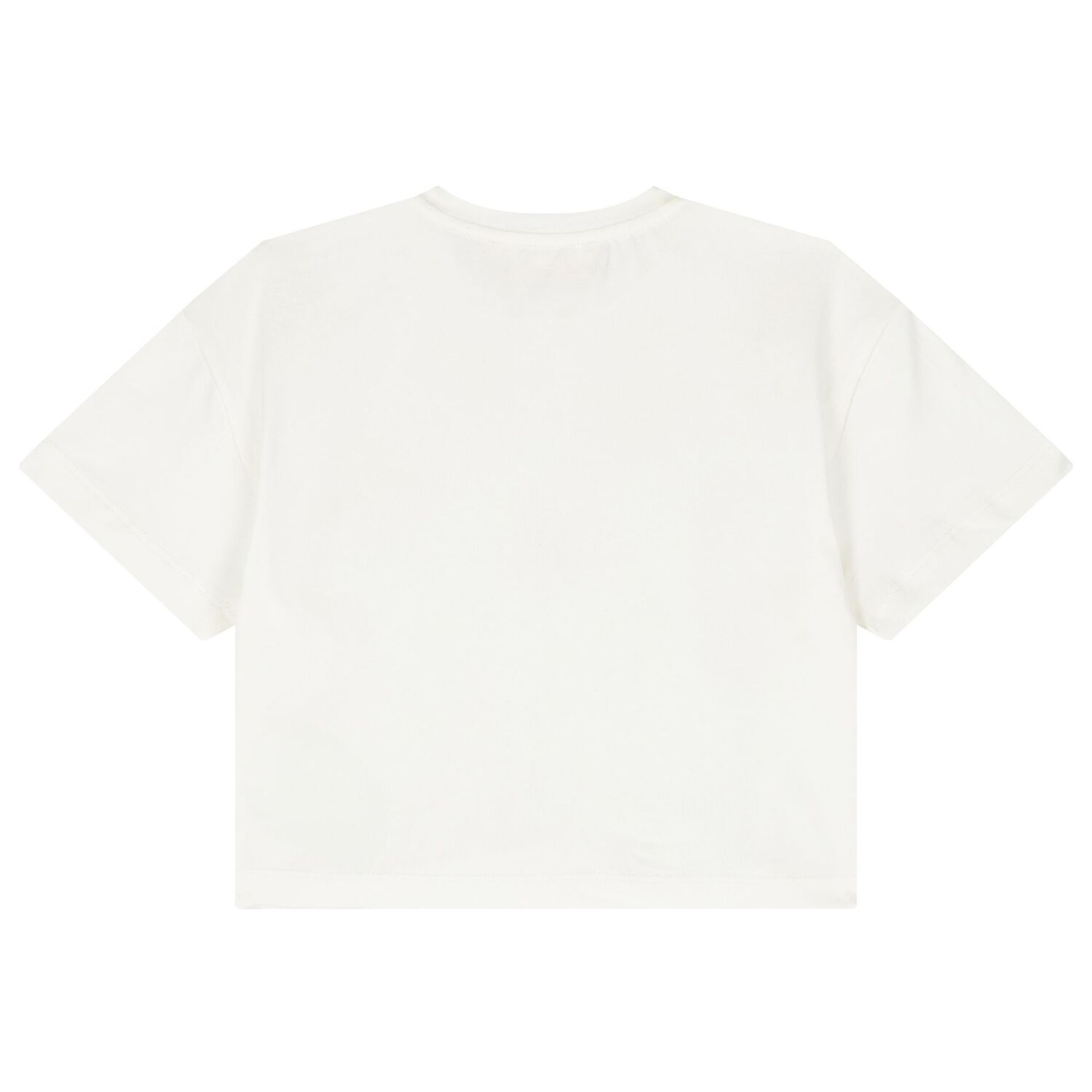 تيشيرت بنات مزين بالشعار باللون العاجي , 1, hi-res