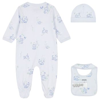 Baby Boys Blue Tiger Babygrow Gift Set