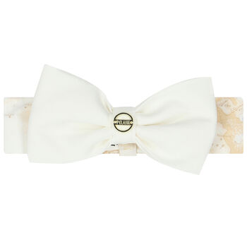 Baby Girls Ivory & Beige Geo Map Headband