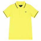 Boys Yellow Logo Polo Shirt, 2, hi-res