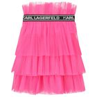 تنورة بنات بطيات بالشعار باللون الوردى, 2, hi-res