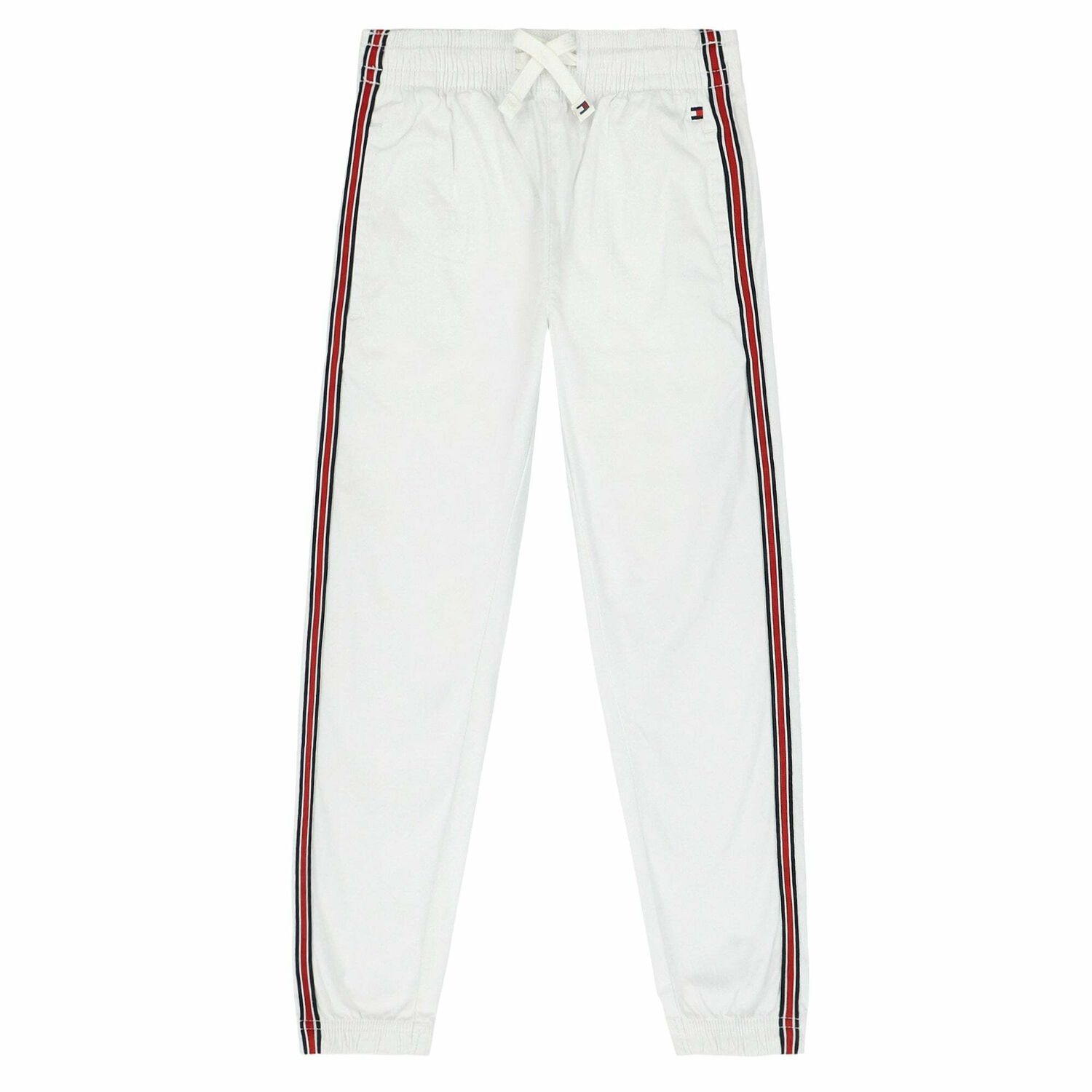 Boys White Cotton Trousers, 1, hi-res image number null