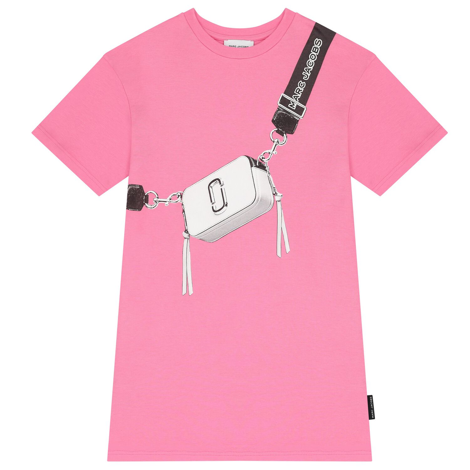 Girls Pink Bag Logo Dress, 1, hi-res