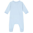 Baby Boys Blue & White Logo Babygrow, 1, hi-res