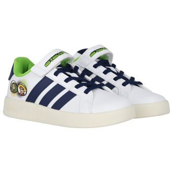 Boys White & Navy Blue Toy Story Trainers