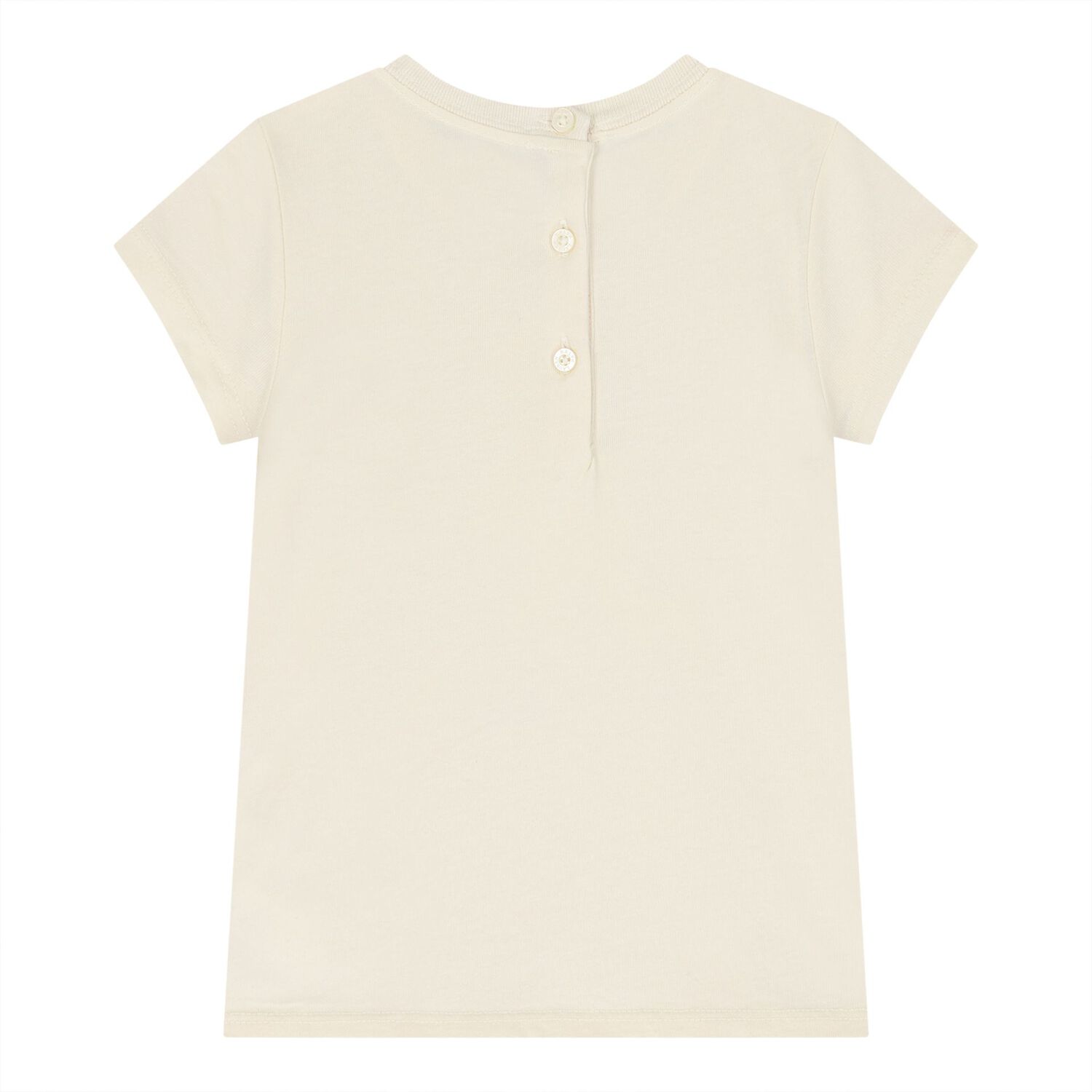 Baby Girls Ivory Polo Bear T-Shirt, 1, hi-res