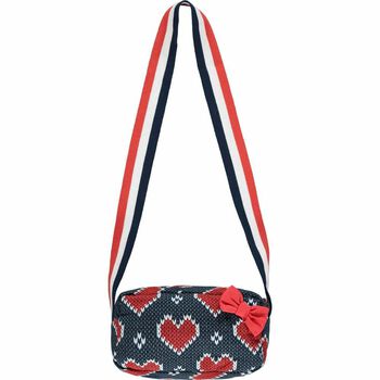 Girls Navy & Red Handbag