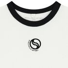 Girls White & Black Logo T-Shirt, 1, hi-res