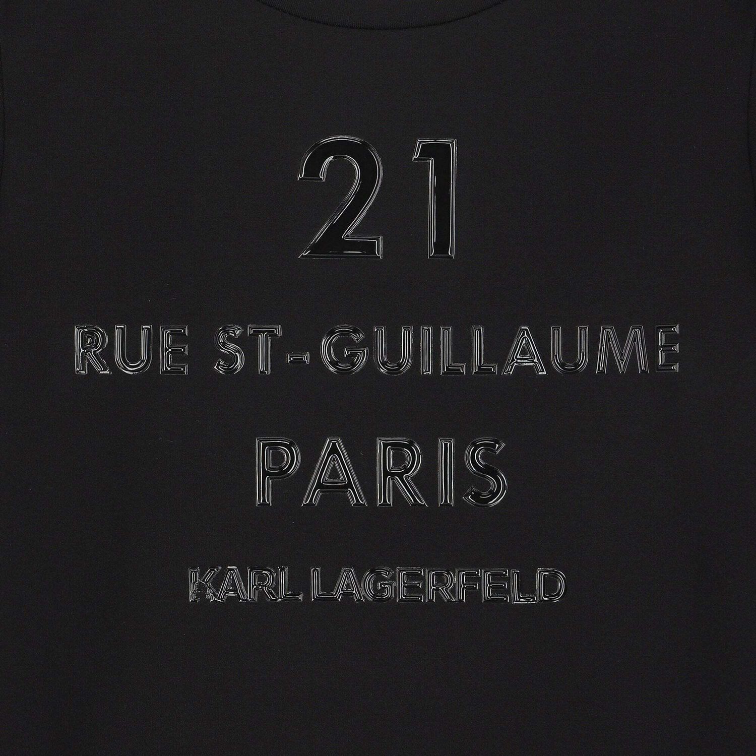 فستان بالشعار باللون الاسود للبنات, 1, hi-res image number null