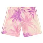 Younger Girls Beige & Pink Logo Shorts Set, 1, hi-res