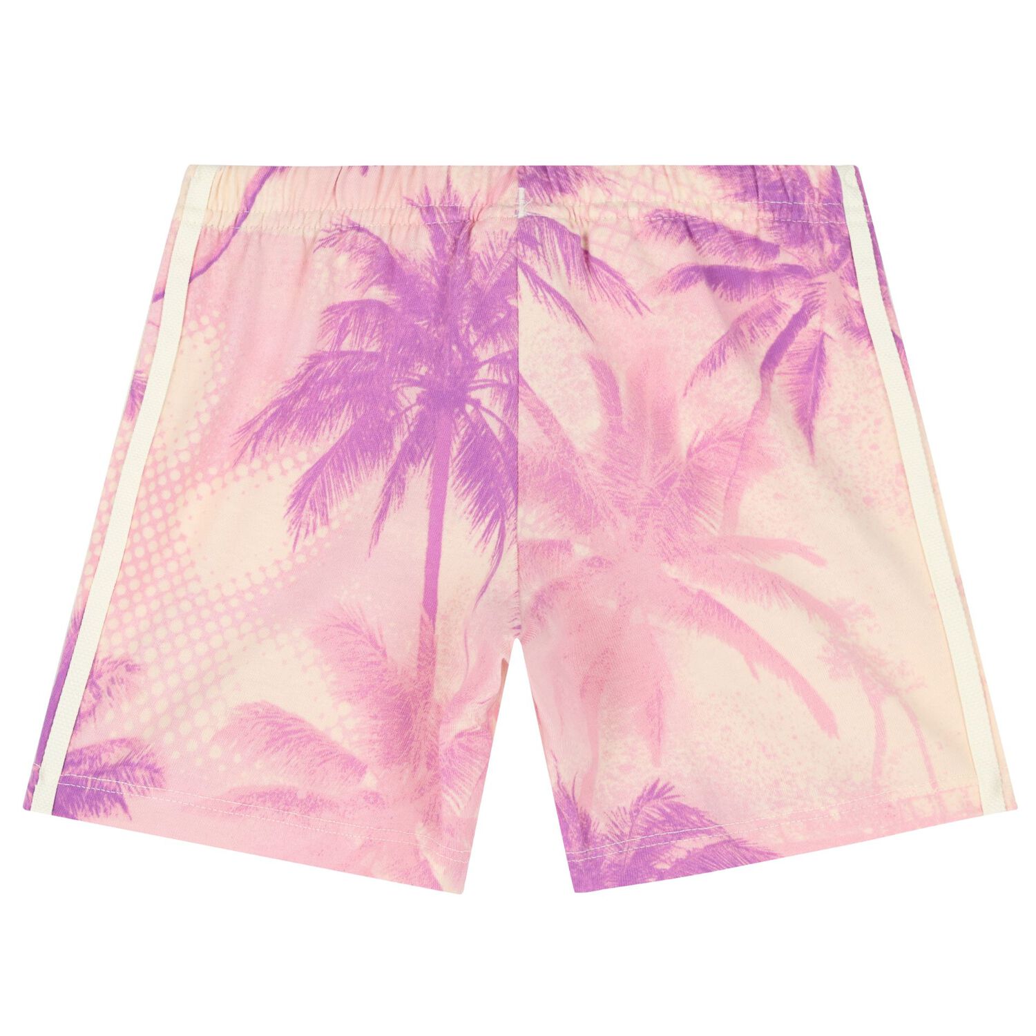 Younger Girls Beige & Pink Logo Shorts Set, 1, hi-res