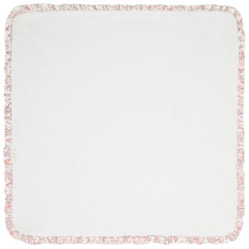 Baby Girls White & Pink Africa Blanket