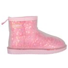 Girls Pink Sequin Logo Boots, 1, hi-res