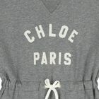 Girls Grey Logo Sweatshirt Dress, 1, hi-res