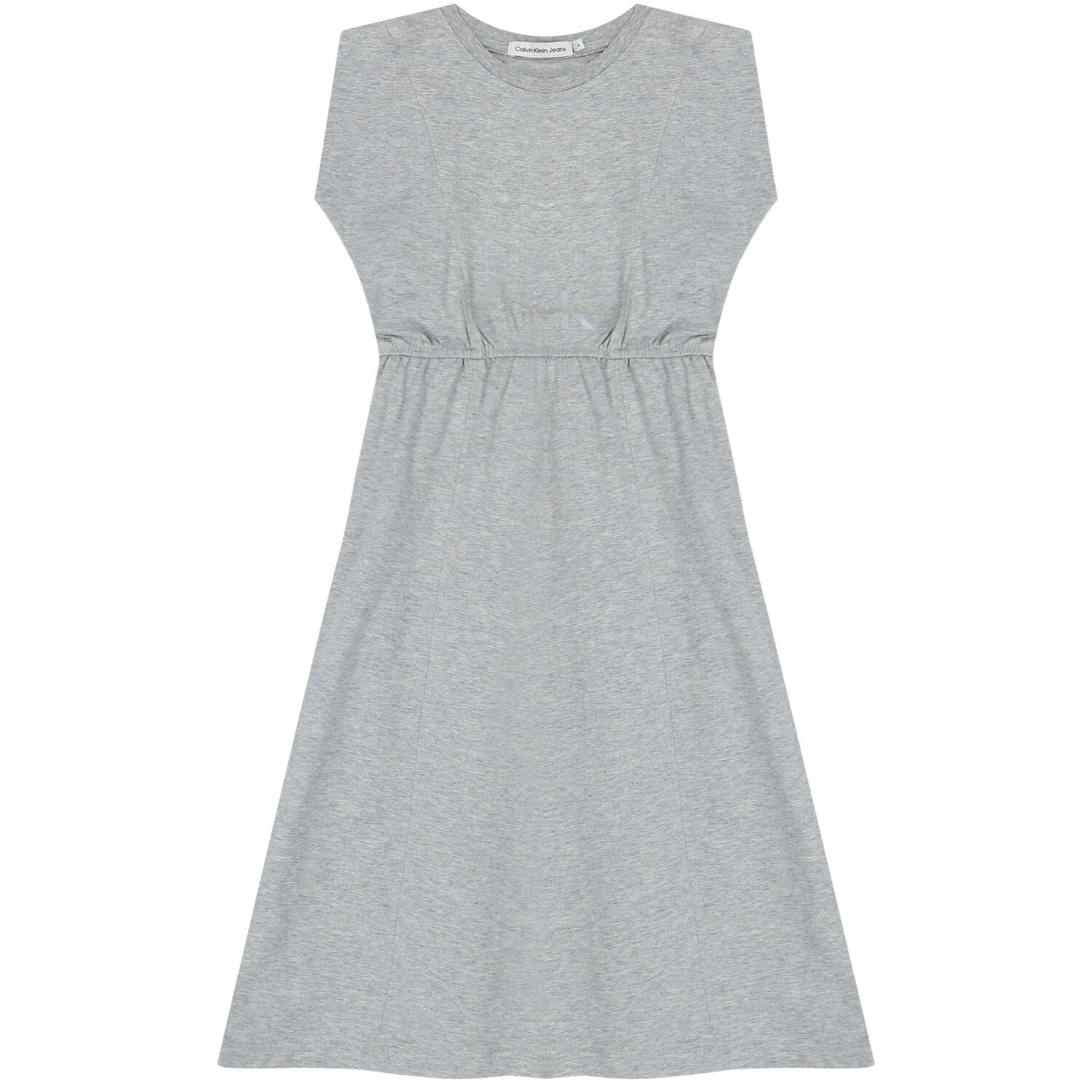 Girls Grey Logo Dress, 2, hi-res