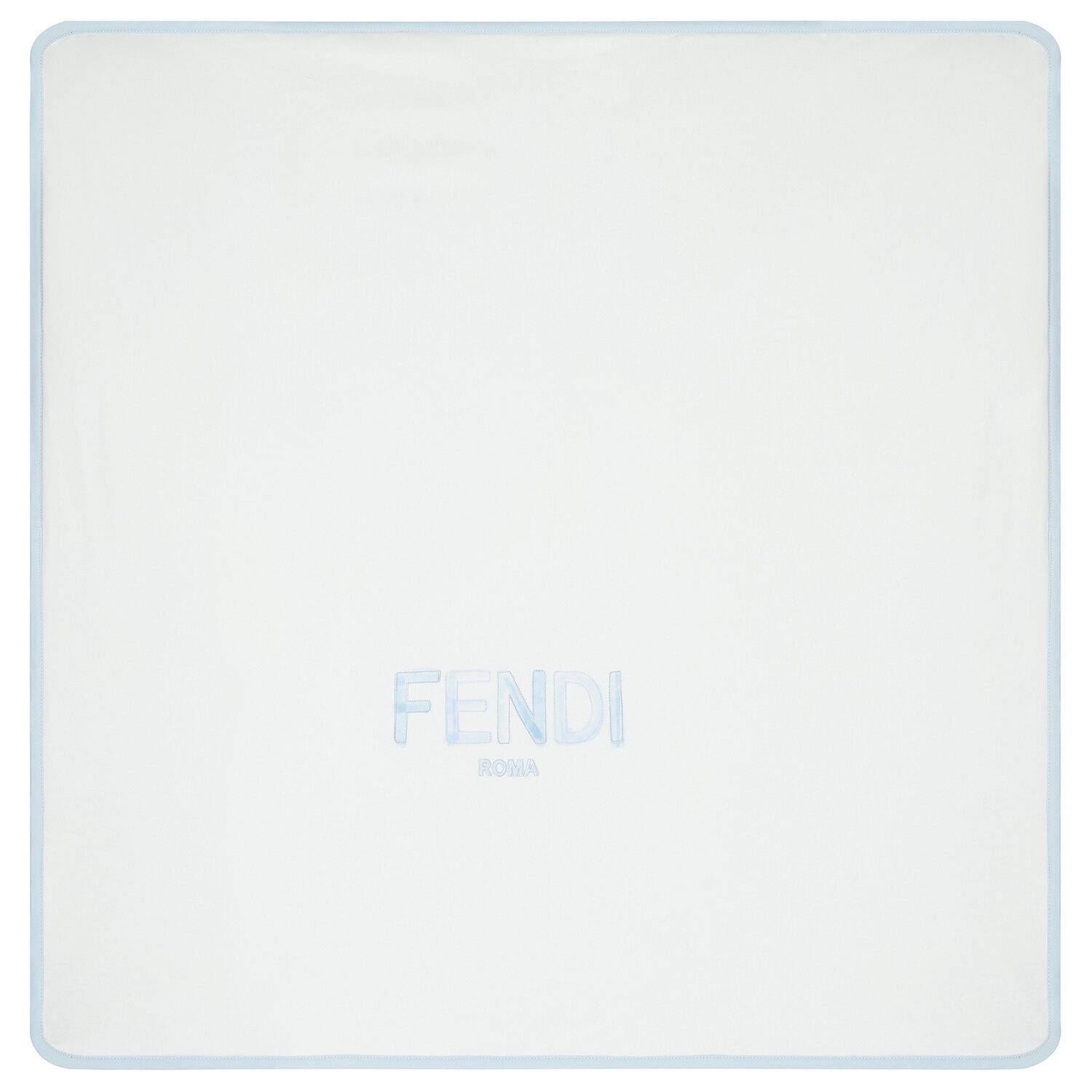 Baby Boys Ivory & Blue Logo Blanket, 2, hi-res image number null