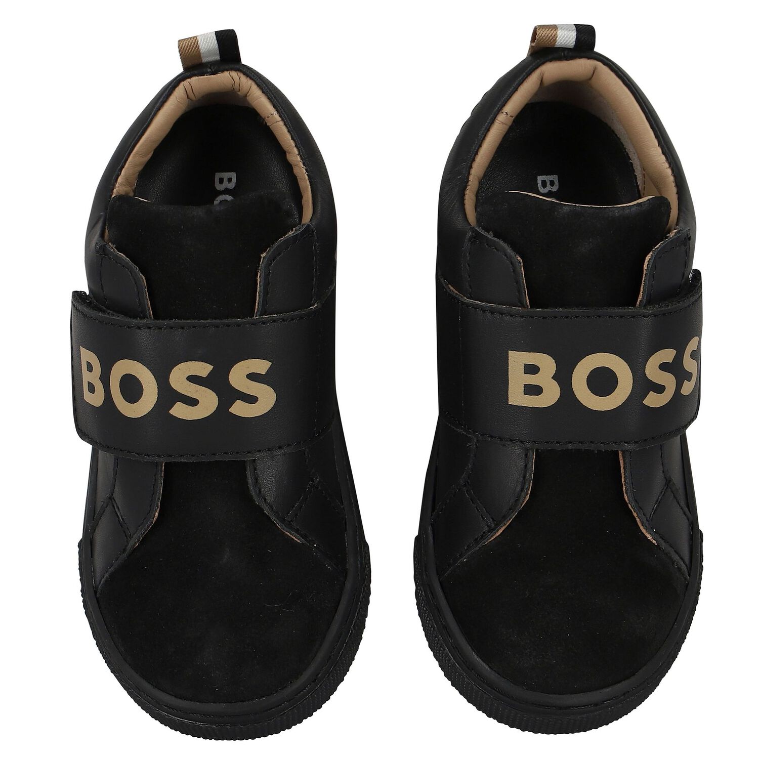 Boys Black Logo Trainers, 1, hi-res image number null