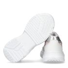 حذاء بنات رياضي بالشعار باللون الأبيض والوردي, 1, hi-res