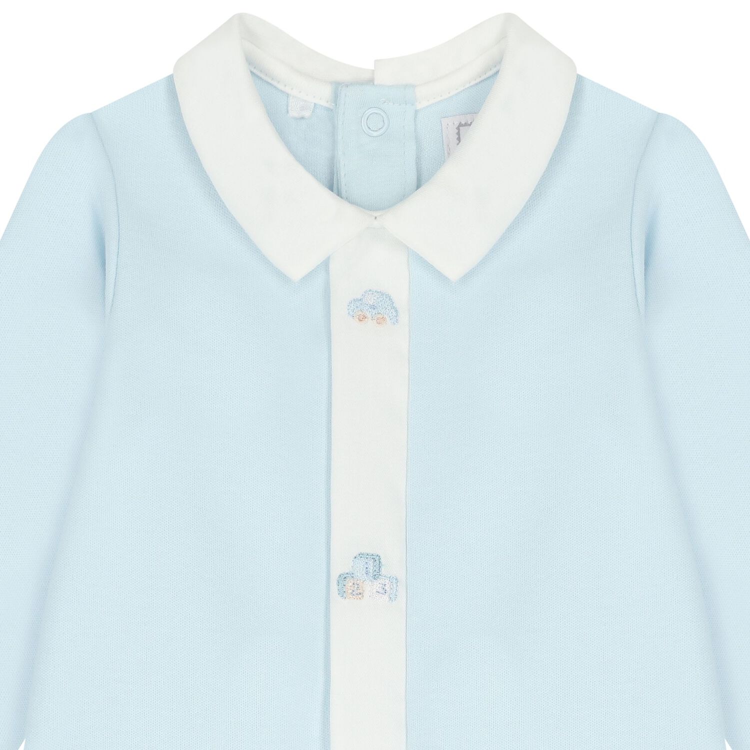 Baby Boys Blue & White Babygrow Set, 1, hi-res image number null