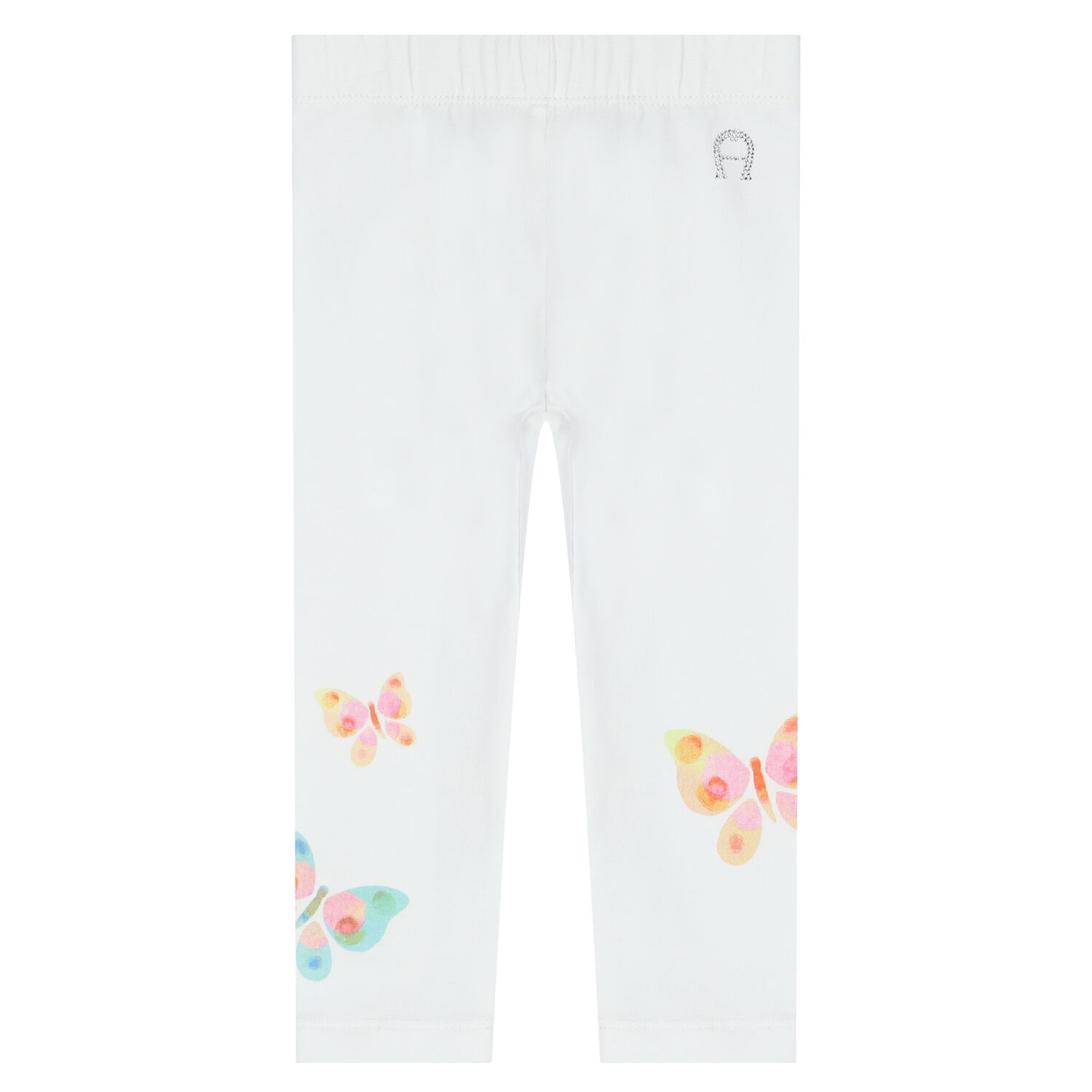 Younger Girls White Butterfly Leggings Set, 1, hi-res
