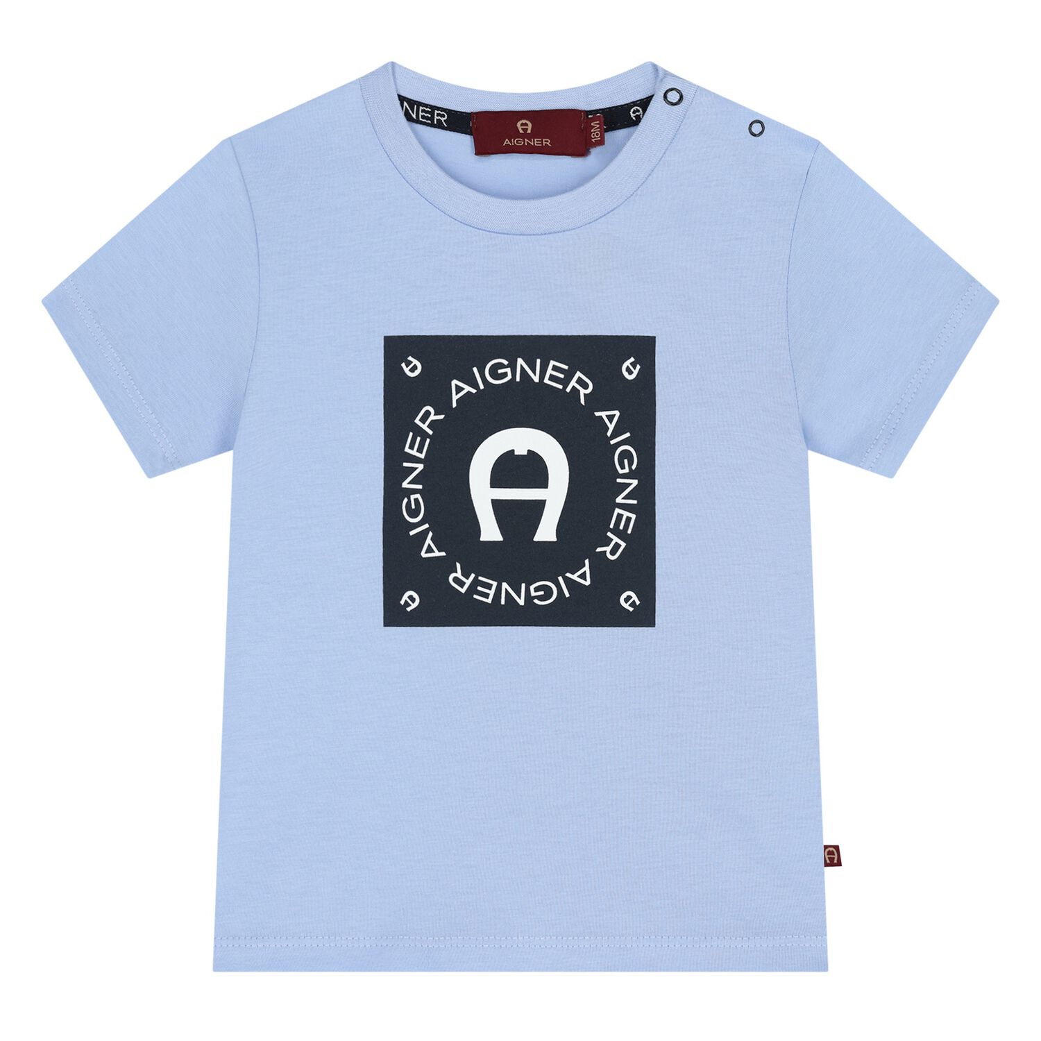 Younger Boys Blue Logo T-Shirt, 2, hi-res
