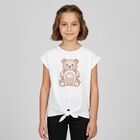 Girls White Logo T-Shirt, 1, hi-res