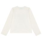 Girls Ivory Printed Long Sleeve Top, 1, hi-res