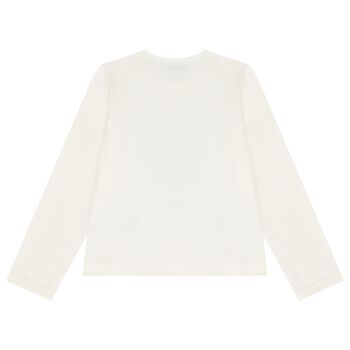 Girls Ivory Long Sleeve Top