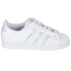 Girls White Superstar Trainers, 1, hi-res