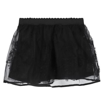 Girls Black Tulle Skirt