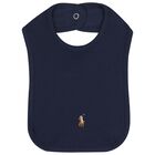 Boys Navy Blue Logo Babysuit Gift Set, 1, hi-res